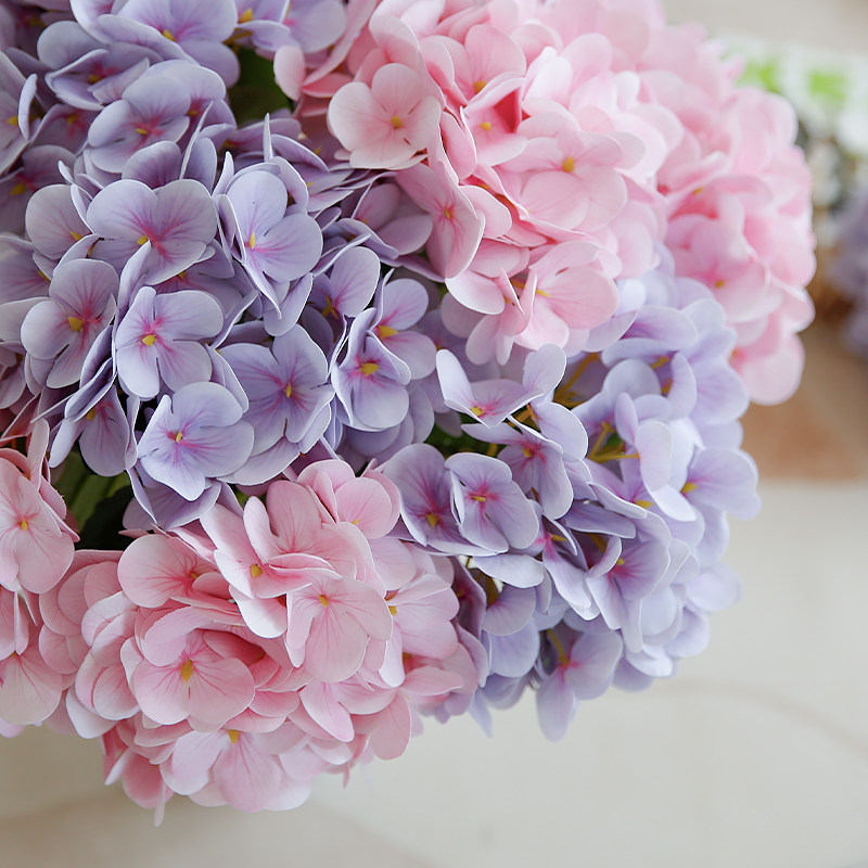 玐玖琦珥高级感逼真绣球花手感花假花仿真花客厅餐桌装饰花束摆件图片
