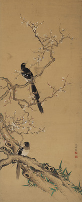 清沈铨喜鹊双喜图国画花鸟工笔画临摹画稿古画复制品名画装饰画