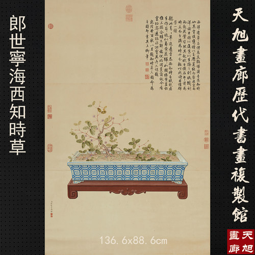 郎世宁画海西知时草图复制画原大