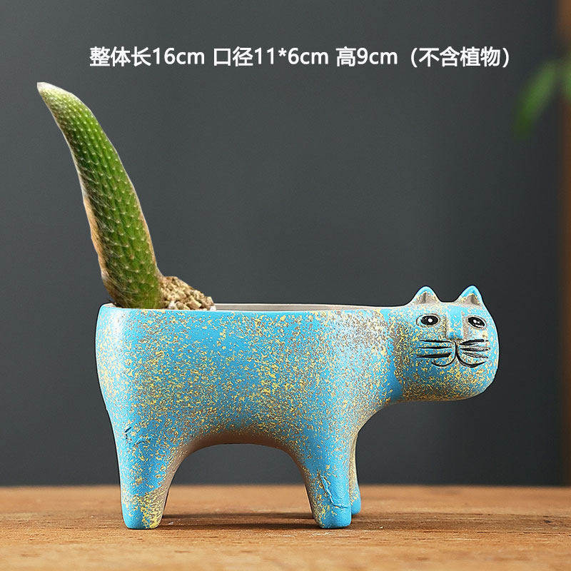 粗陶动物多肉花盆厂家直销