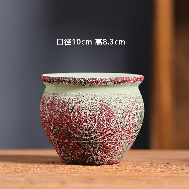 12号小号地中海多肉花盆特价清仓家用粗陶肉肉植物红陶陶瓷复古盆