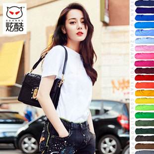 大码 学生百搭t恤纯棉网红中长款 糖果白色2020定制 女宽松韩版 短袖