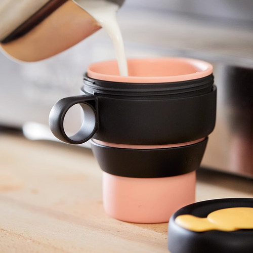 随手折叠伸缩硅胶密封防漏咖啡杯