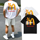 复古80 300斤短袖 t恤男潮流休闲夏季 重磅美式 宽松印花半袖 体恤ins