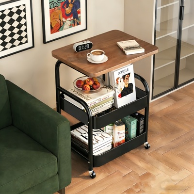 可移动沙发边几置物收纳推车