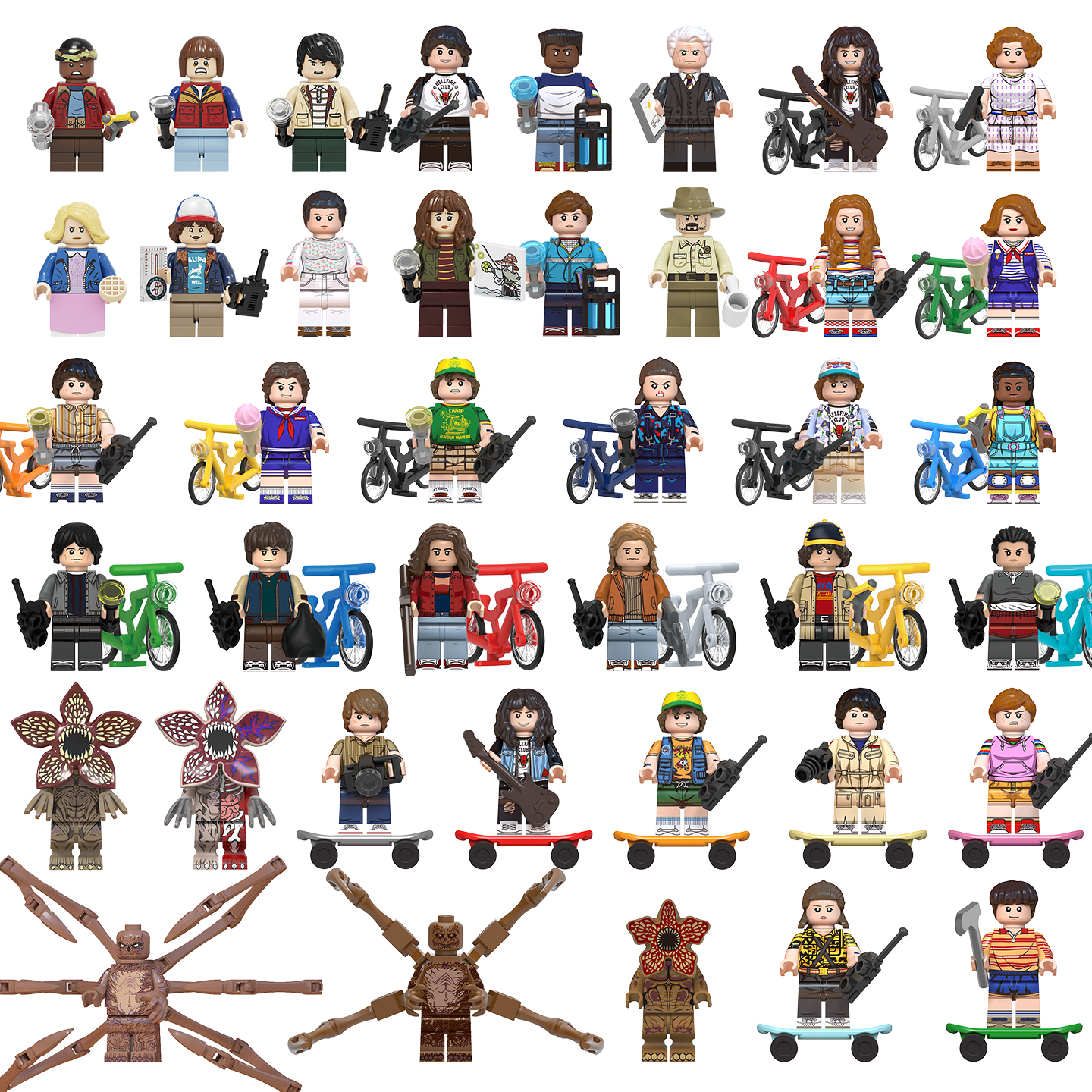 中国积木食人花怪奇物语拼插积木