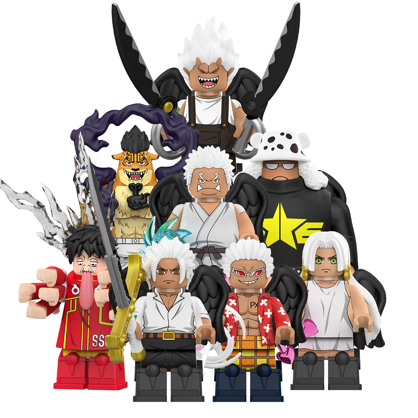 中国积木中海贼王系列WM3106月光莫利亚蛇女拼插积木人仔模型玩具