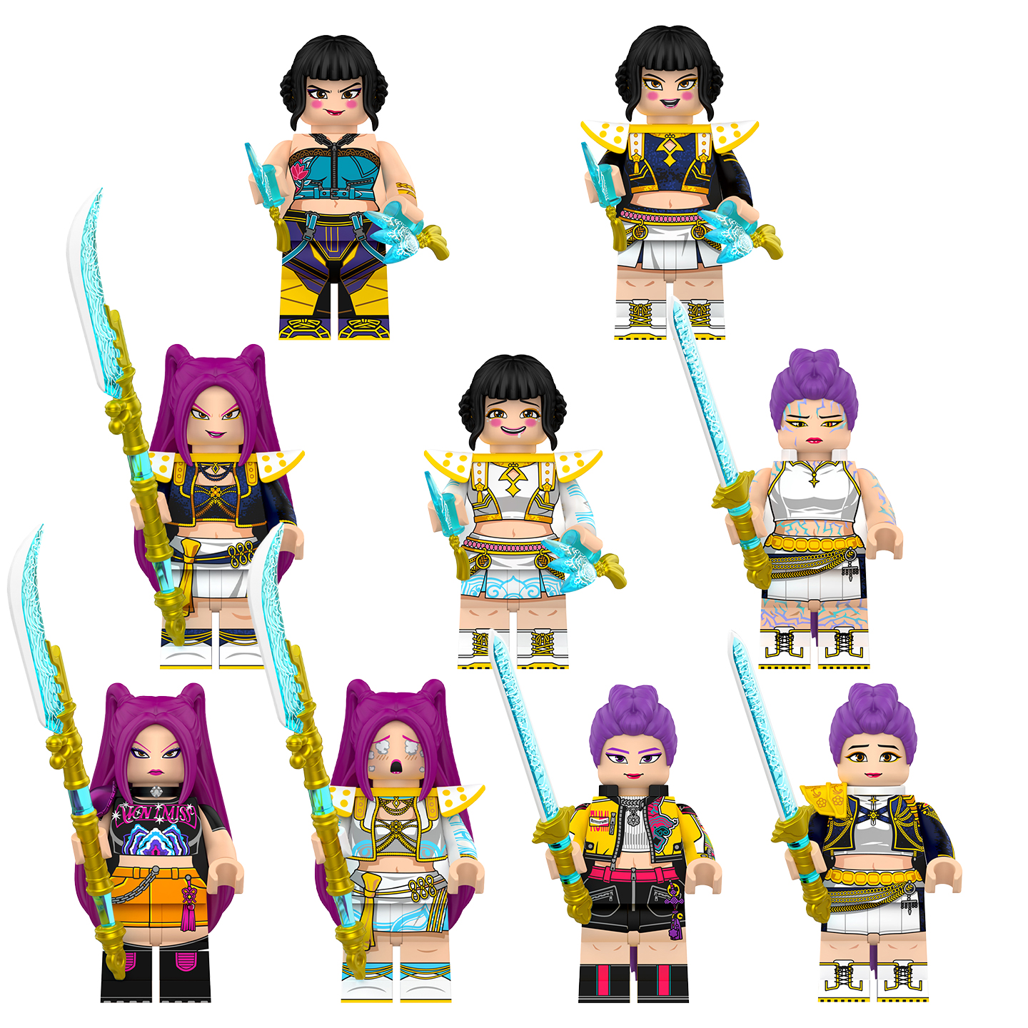 中国积木动漫猎魔女团第三方佐伊鲁米米拉积木玩具拼装益智人仔