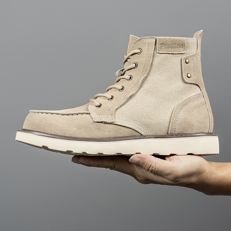 冬季短靴46美式大黄靴47户外登山工装靴48加绒保暖马丁靴大码男鞋,流行男鞋,马丁靴,淘宝优惠券,粉丝福利购,淘宝优惠卷