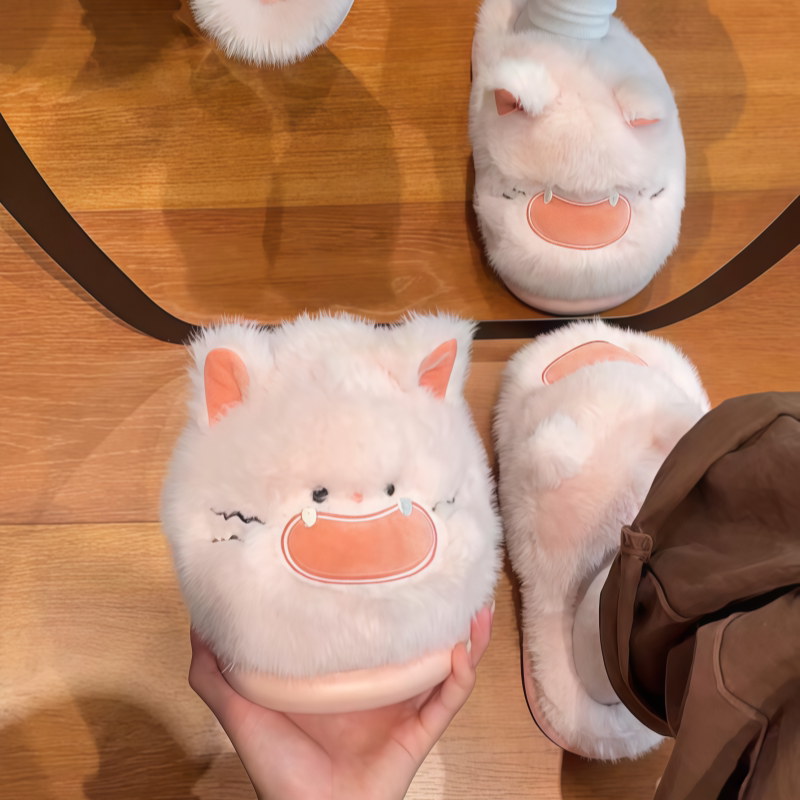 怎么会有介么萌的小猫棉拖~图片