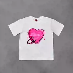 Angel King 24Ss Sailboat Print Short-Sleeved T-Shirt, Unisex Heart Blade Tee