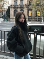 Winter women's 2026 new autumn and winter style wool coat, Korean-style black casual loose thick woolen top jacket thumbnail 3