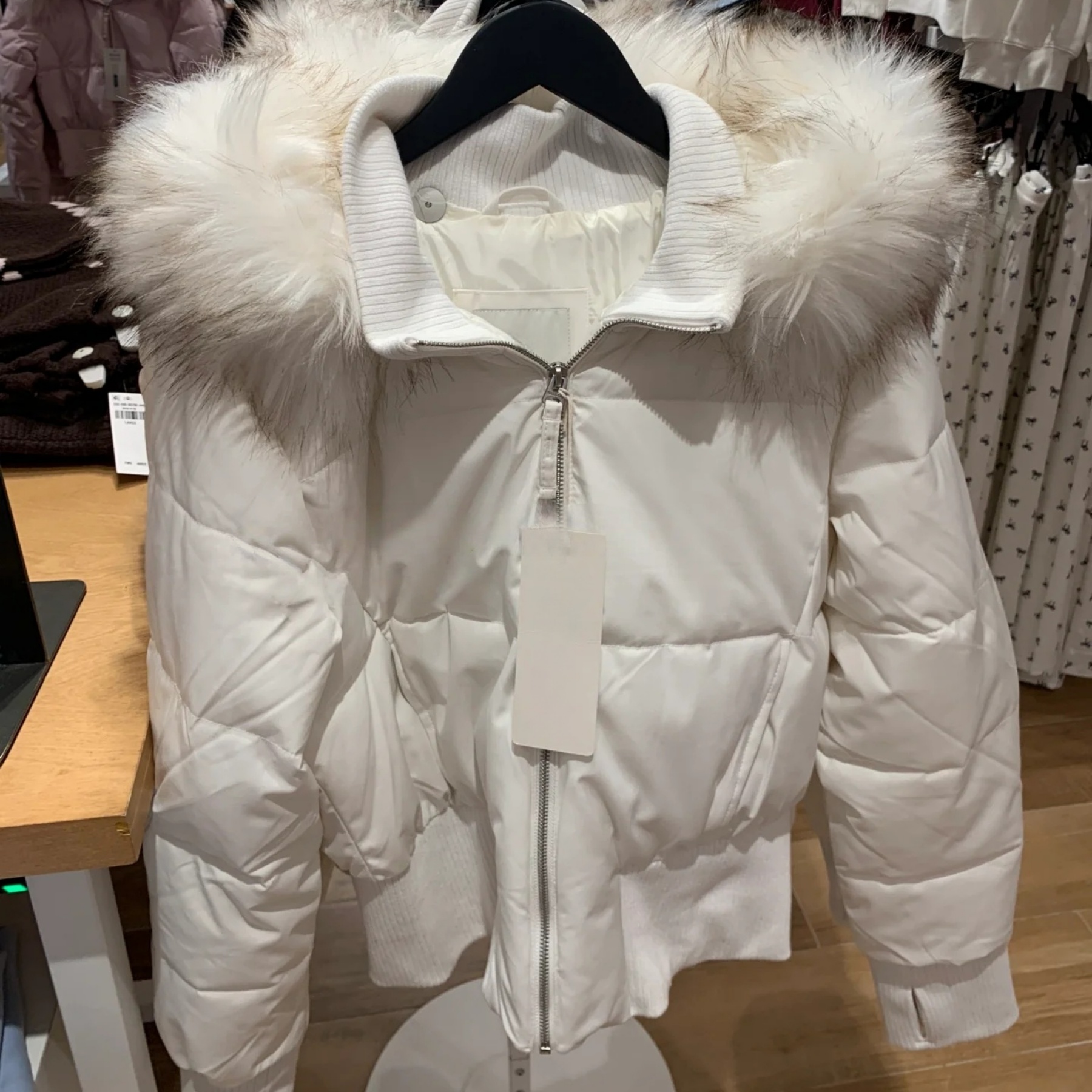 小海鸥纯色连帽棉服女