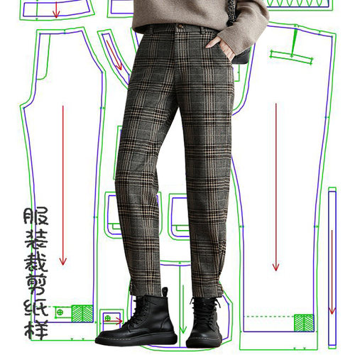 做裤子服装裁剪图纸样模板