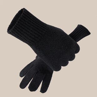 100%纯羊毛手套男冬季骑行开车秋冬天保暖可触屏高档男士羊绒手套