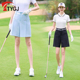 阔腿五分裤 休闲高腰直筒西装 子透气舒适 女士运动短裤 高尔夫球服装