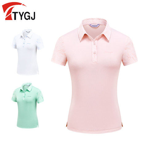 TTYGJ高尔夫女短袖轻薄弹力透气