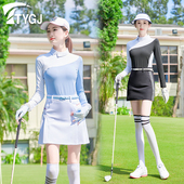 弹力修身 春季 女士长袖 高尔夫服装 显瘦防晒速干衣T恤运动上衣 新款