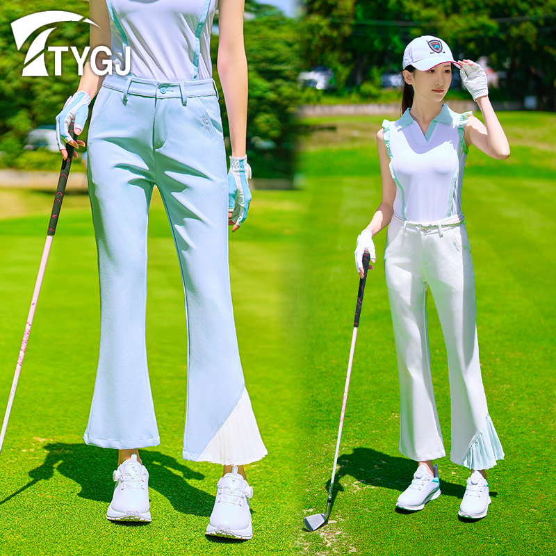 TTYGJ女裤高腰微喇叭裤显瘦百搭