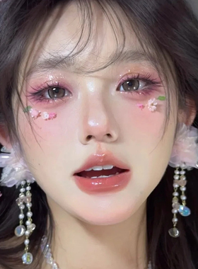 脸上贴饰品干花儿童舞台表演演唱会应援妆蝴蝶贴脸自拍写真仿妆