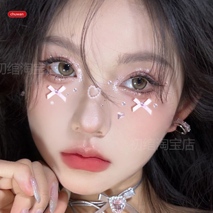 演唱会舞台妆容贴脸装 饰儿童化妆脸贴钻眼妆亮钻蝴蝶脸上贴饰品