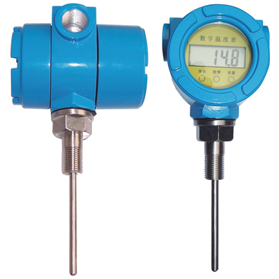 就地显示温度计 0-400℃ 数显双金属温度表 DC24V 电池供电 M27*2