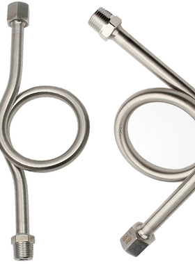 316l压力表缓冲管 14*2不锈钢冷凝圈1/2npt表弯g1/4冷凝管m20*1.5