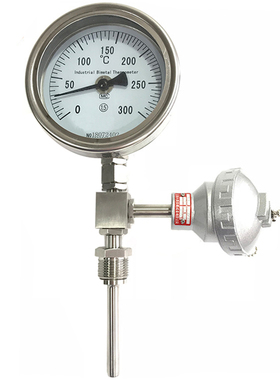 PT100电阻远传温度计 WTYY2-1032 Φ10*75mm 1.5级 0-100℃ M27*2