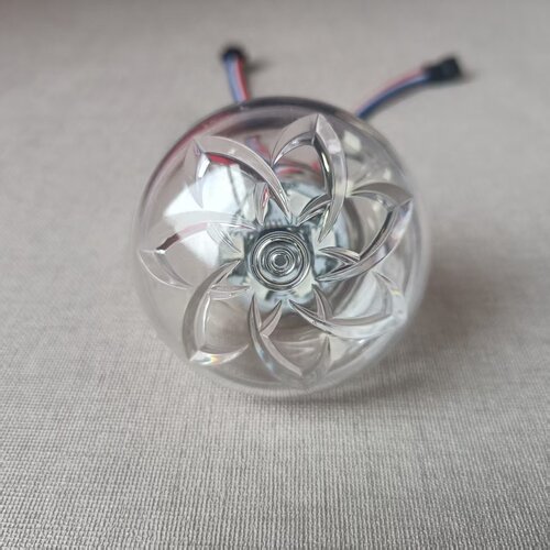 60MM矮蘑菇全透明LED灯莲花灯 游艺灯 游乐设备灯 单色 七彩 全彩