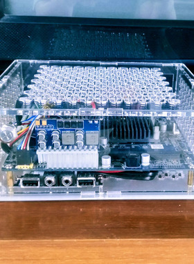 全新DC电源 ITX全透明台式机箱 客厅HTPC 亚克力有机玻璃风冷机箱