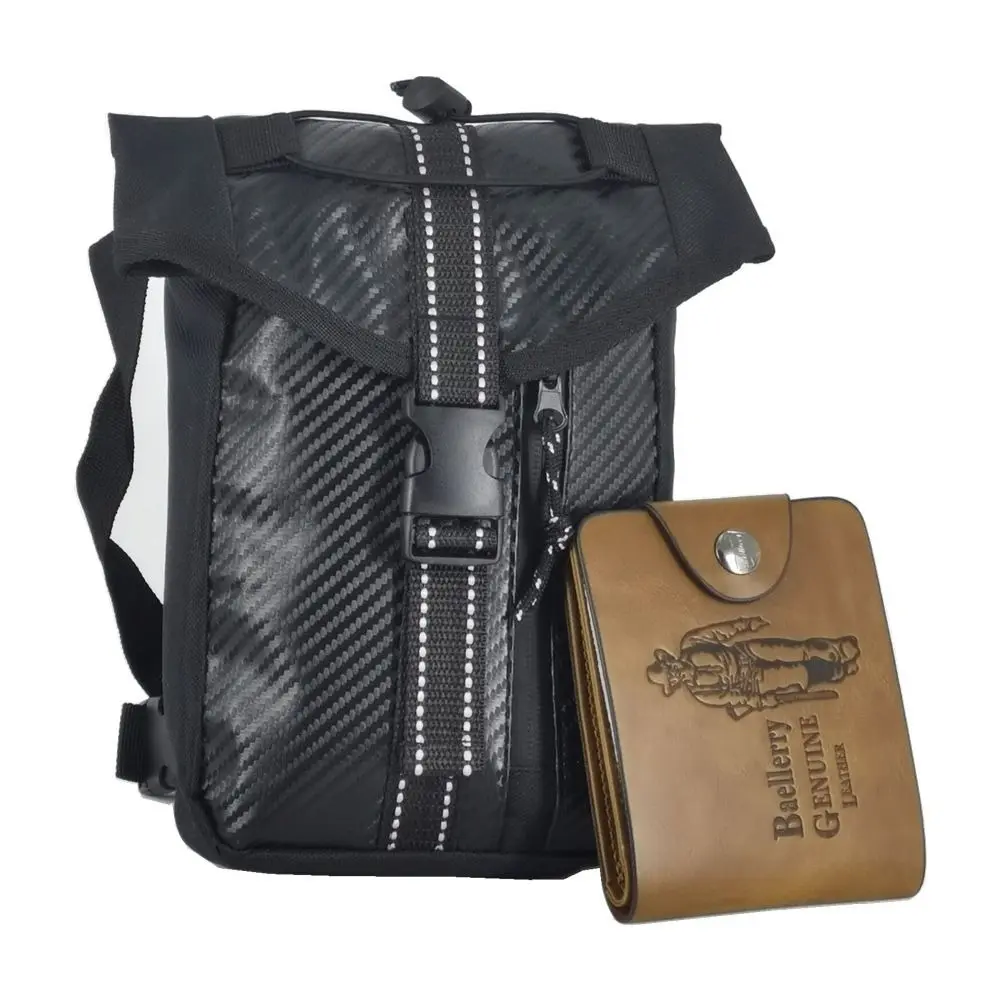 摩托车防水腿箱包大容量骑行腰包pu皮机车骑行包现货自行车包PU