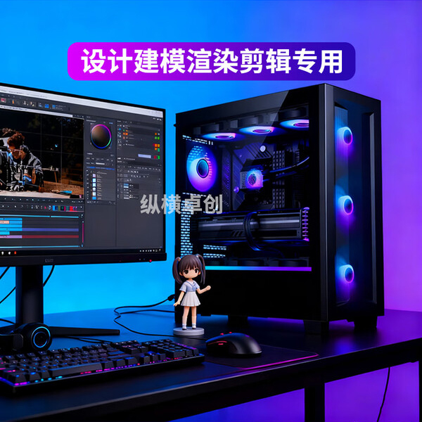 专业建模渲染剪辑设计师台式电脑