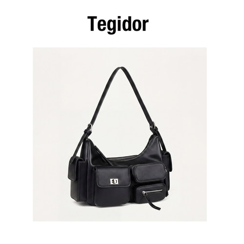 Tegidor多口袋机车腋下通勤女包