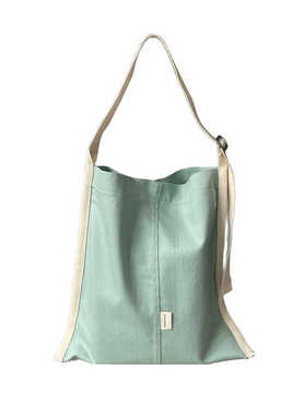 i botherme「假期漫游」海藻绿 原创可斜挎单肩包手提布袋托特包