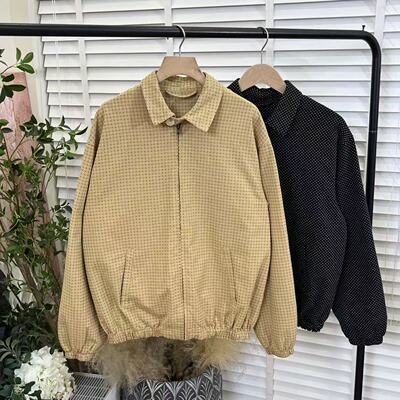 品质翻领拉链休闲外套女