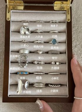 戒指女不掉色简约ins小众高级