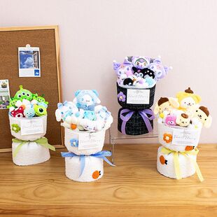 女生玉桂狗三眼仔库洛米生日礼物女生玩偶公仔花束闺蜜布丁狗玩具