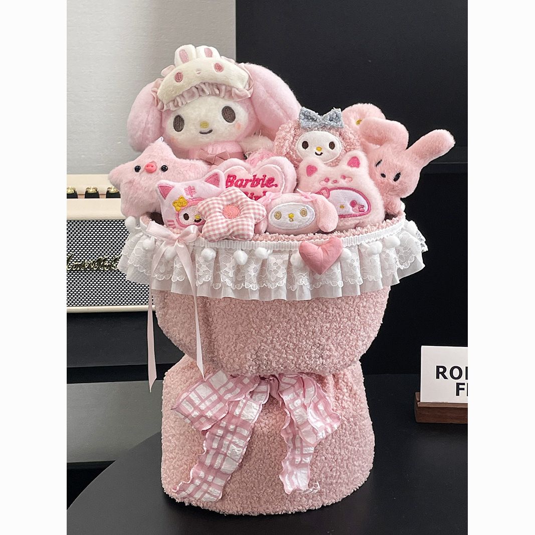 美乐蒂hellokitty玩偶花束情人节礼物520送女友闺蜜女孩生日礼物