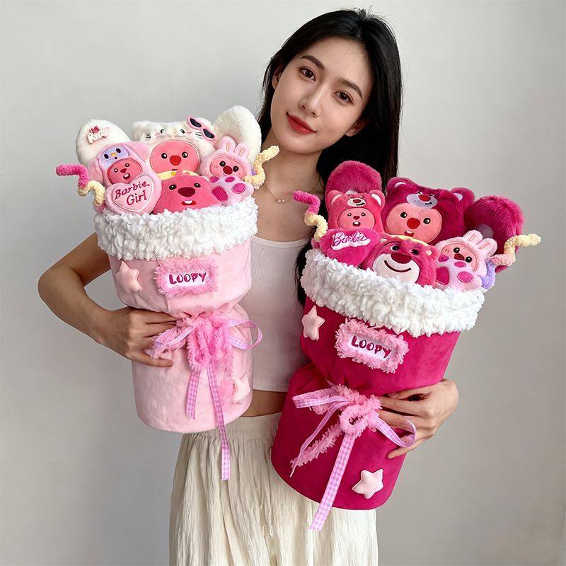 露比loopy花束海狸玩偶可爱创意生日礼物女生闺蜜毕业圣诞节,鲜花速递/花卉仿真/绿植园艺,卡通花,淘宝优惠券,粉丝福利购,淘宝优惠卷