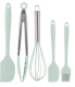 五件套食品级硅胶烘焙工具套装 耐高温刮刀油刷打蛋器食品夹铲子
