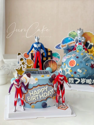 迪迦泽塔银河奥特曼生日蛋糕插件