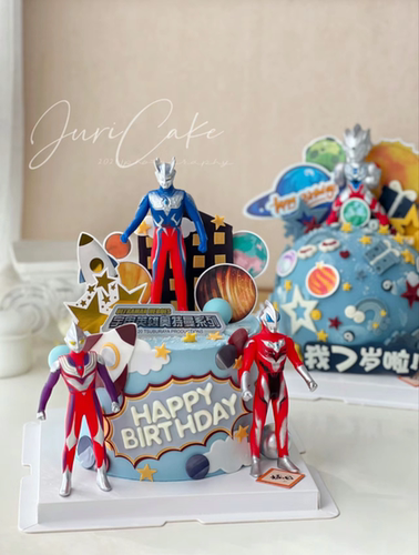 迪迦泽塔银河奥特曼生日蛋糕插件