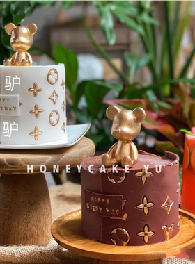 小熊翻糖切字模艺术体压模英文字母模具生日蛋糕网红轻奢loge印花