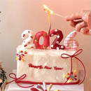 网红徐小包同款 饰亚克力2026插牌 跨年新年气球数字2026春节蛋糕装