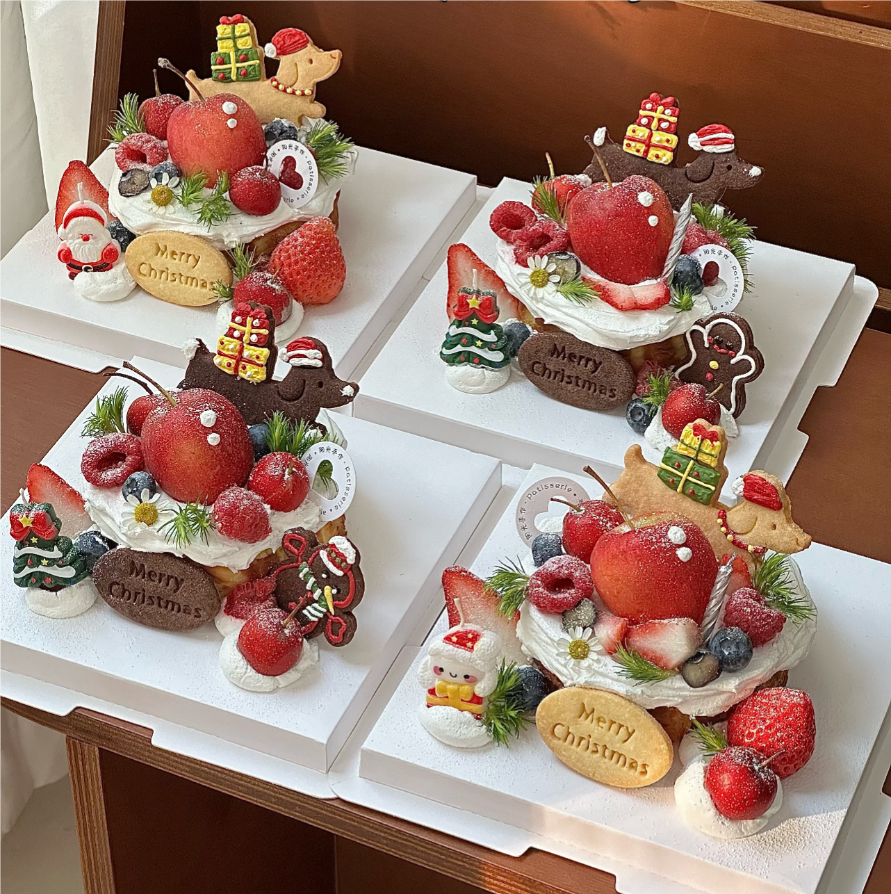 网红圣诞节苹果可露丽巴斯克蛋糕装饰腊肠小狗英文字母饼干模具