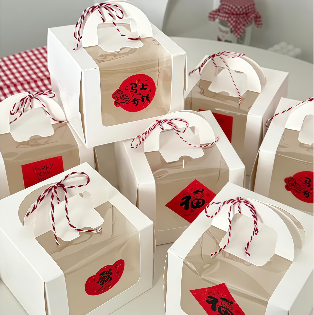 春节4寸提拉米苏透明包装盒复古财神到新年巴斯克慕斯蛋糕包装盒,节庆用品/礼品,节日装扮用品,淘宝优惠券,粉丝福利购,淘宝优惠卷