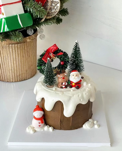 背绿包圣诞老人小麋鹿围巾雪人