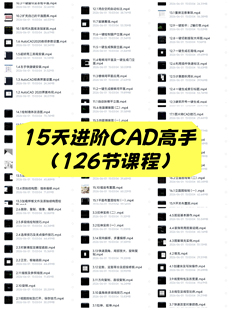 15天进阶CAD高手（126节课程）