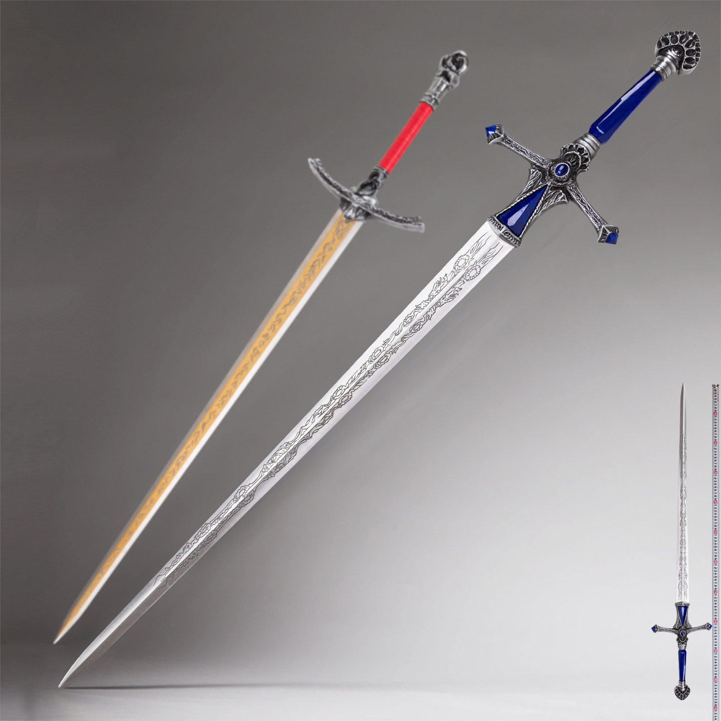 艾尔登法环双月骑士蕾菈娜武器金属卡利亚骑士剑夜与火之剑未开刃