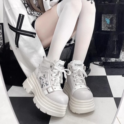 星辰皇冠高帮lo跑增高厚底鞋